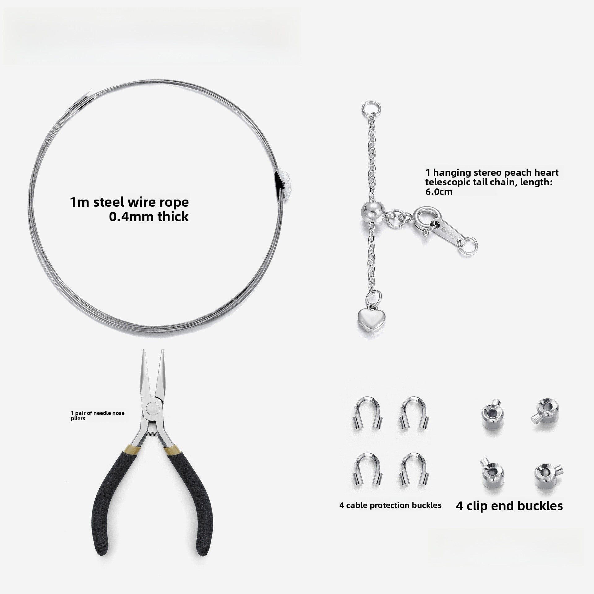 Lucky Heart Titanium Steel Beads With Artificial Pearl Inlay, Electroplated Finish In Original Design Jewelry Accessories