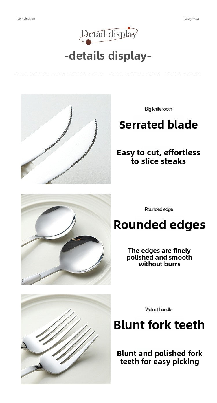 Elegant Flowers Pattern Tableware Set Featuring Western Cutlery With Knives, Forks, And Spoons