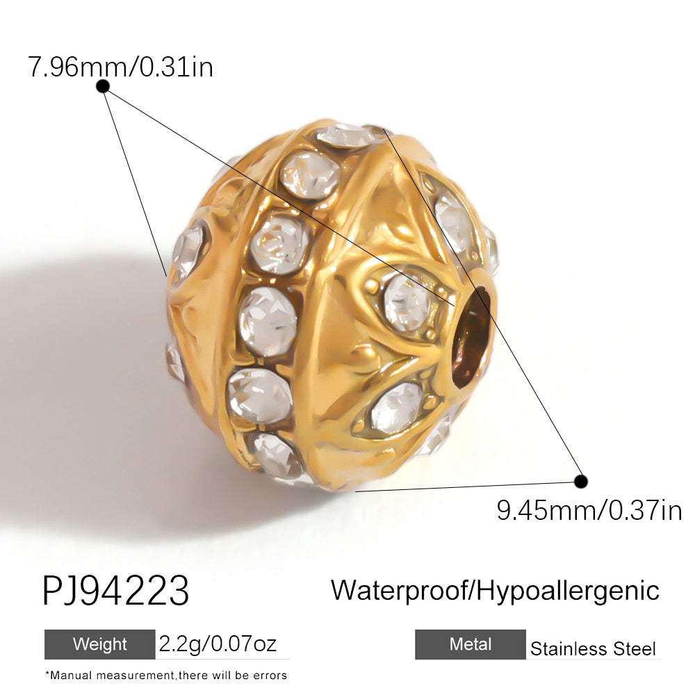 Geometric Pendant In 304 Stainless Steel With 0.03µm 18K Real Gold Plated PVD Coated Inlay Process, 1 PCS Package