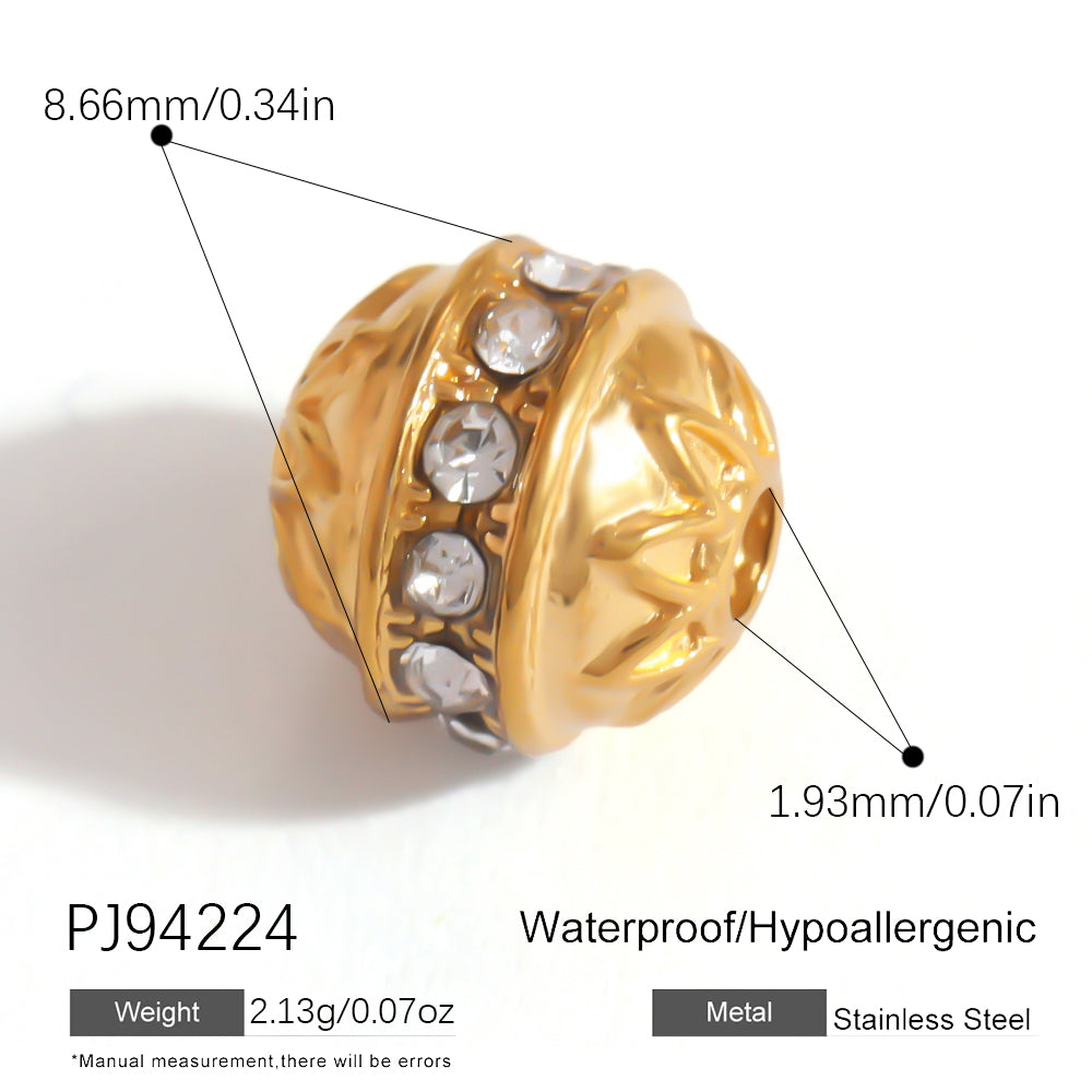 Geometric Pendant In 304 Stainless Steel With 0.03µm 18K Real Gold Plated PVD Coated Inlay Process, 1 PCS Package