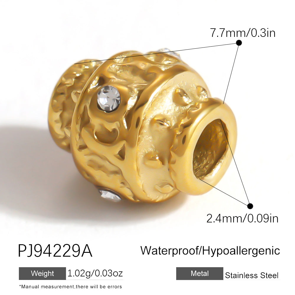 Geometric Pendant In 304 Stainless Steel With 0.03µm 18K Real Gold Plated PVD Coated Inlay Process, 1 PCS Package