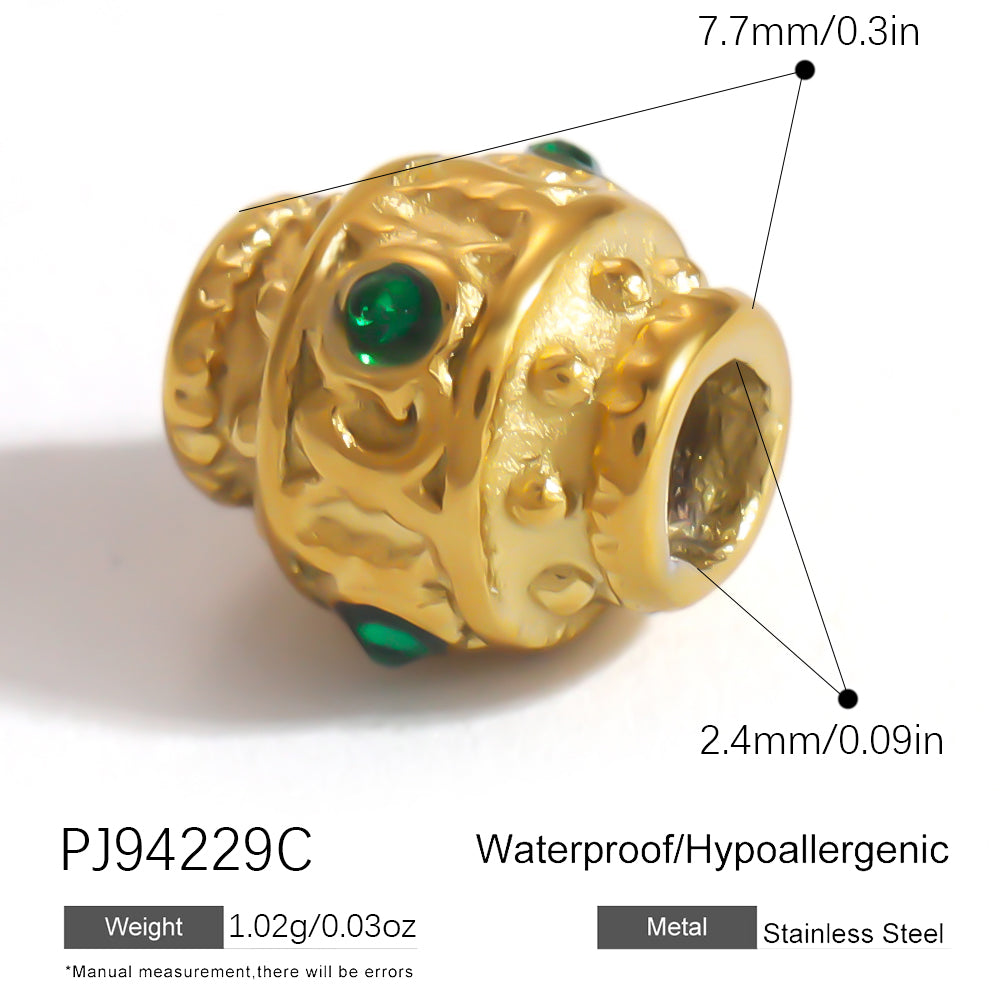Geometric Pendant In 304 Stainless Steel With 0.03µm 18K Real Gold Plated PVD Coated Inlay Process, 1 PCS Package