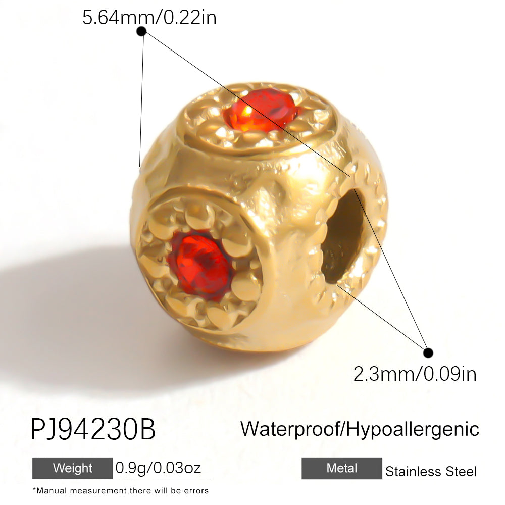 Geometric Pendant In 304 Stainless Steel With 0.03µm 18K Real Gold Plated PVD Coated Inlay Process, 1 PCS Package
