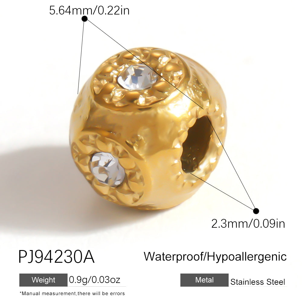 Geometric Pendant In 304 Stainless Steel With 0.03µm 18K Real Gold Plated PVD Coated Inlay Process, 1 PCS Package