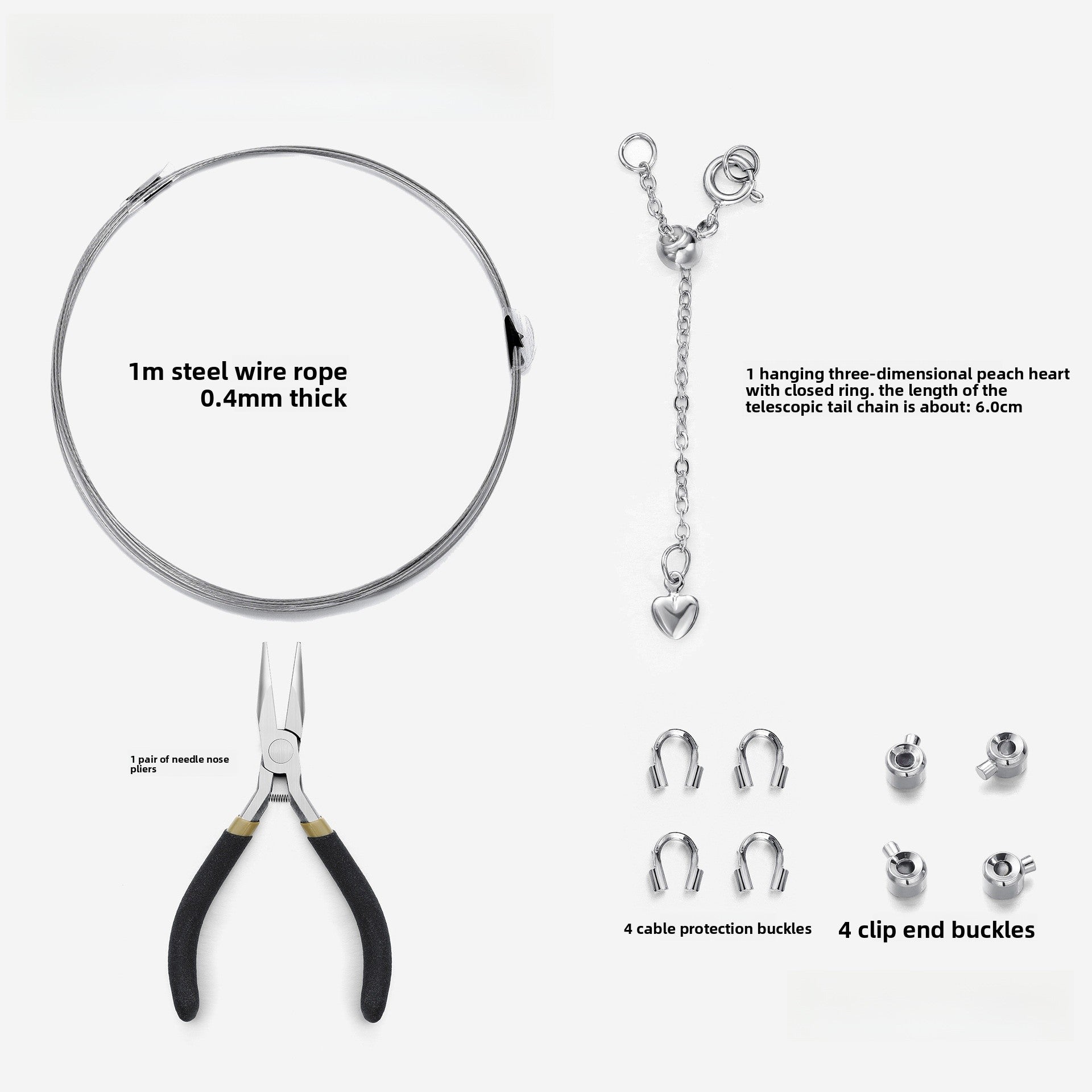 Lucky Heart Titanium Steel Beads With Artificial Pearl Inlay, Electroplated Finish In Original Design Jewelry Accessories