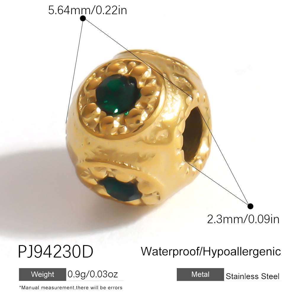 Geometric Pendant In 304 Stainless Steel With 0.03µm 18K Real Gold Plated PVD Coated Inlay Process, 1 PCS Package