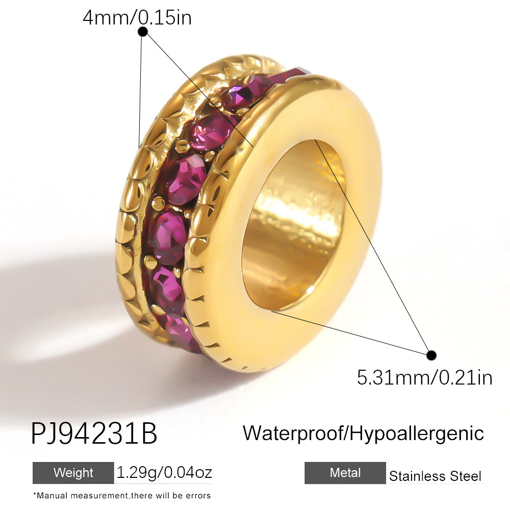 Geometric Pendant In 304 Stainless Steel With 0.03µm 18K Real Gold Plated PVD Coated Inlay Process, 1 PCS Package