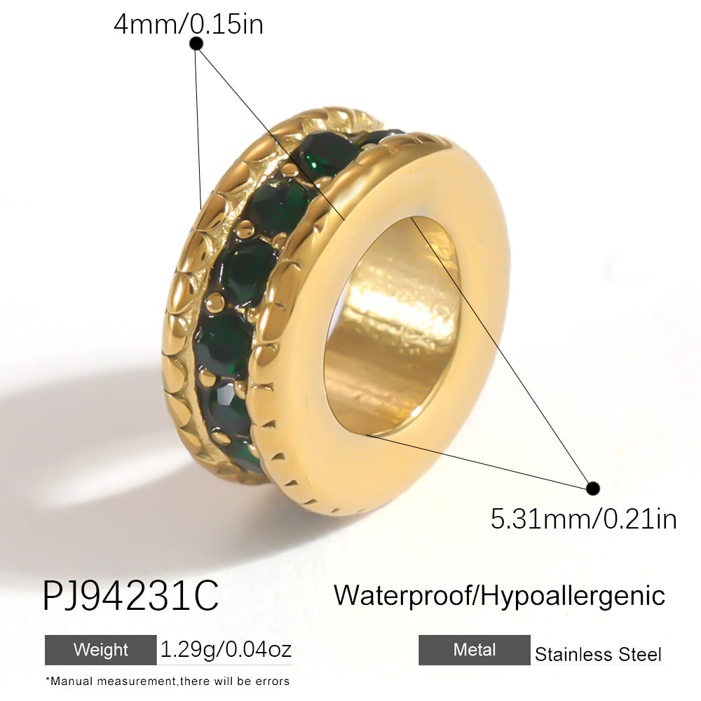 Geometric Pendant In 304 Stainless Steel With 0.03µm 18K Real Gold Plated PVD Coated Inlay Process, 1 PCS Package