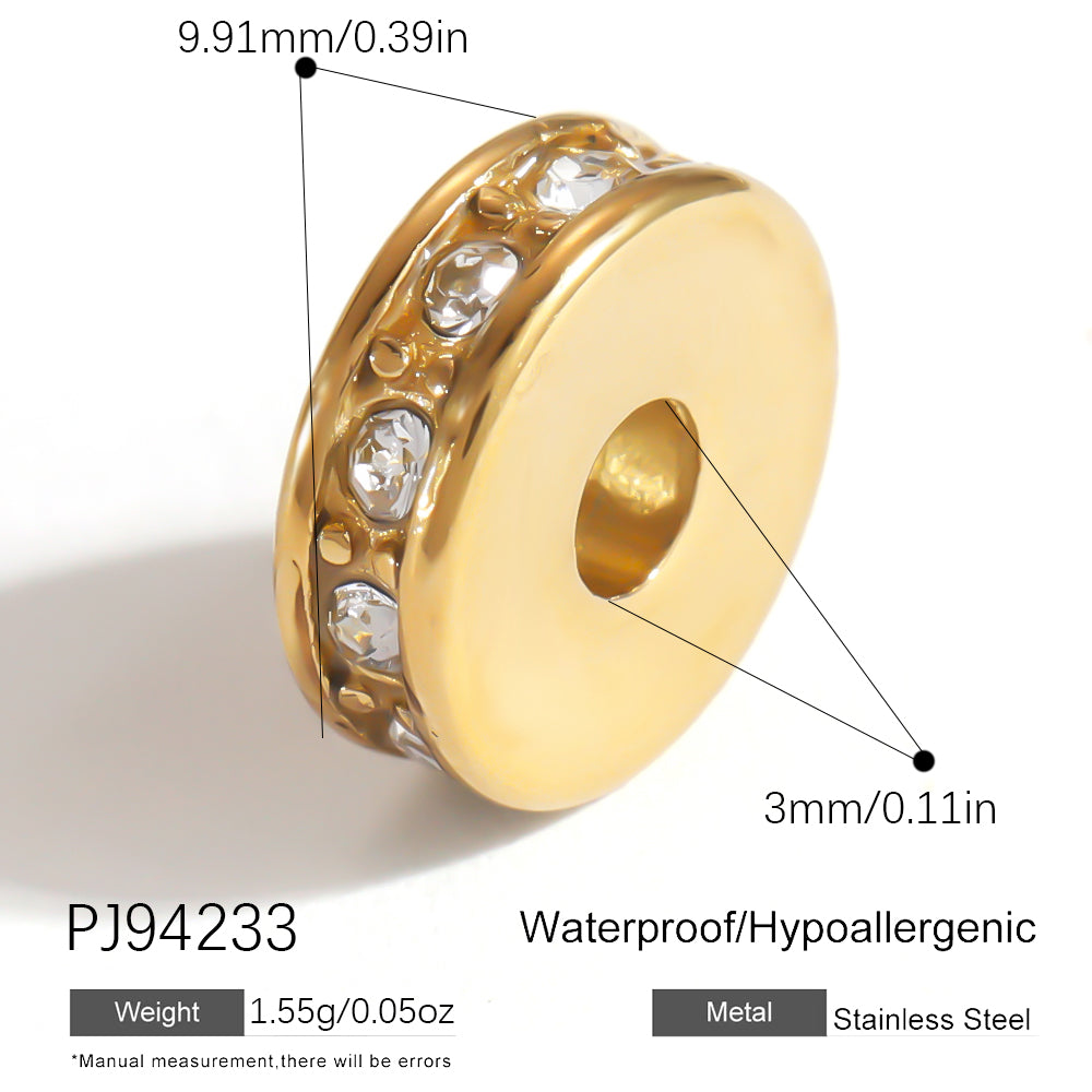 Geometric Pendant In 304 Stainless Steel With 0.03µm 18K Real Gold Plated PVD Coated Inlay Process, 1 PCS Package