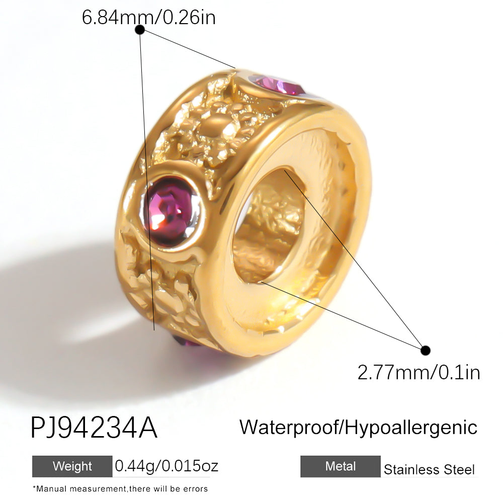 Geometric Pendant In 304 Stainless Steel With 0.03µm 18K Real Gold Plated PVD Coated Inlay Process, 1 PCS Package