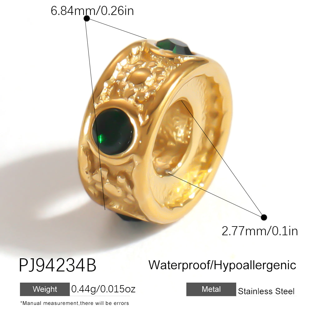 Geometric Pendant In 304 Stainless Steel With 0.03µm 18K Real Gold Plated PVD Coated Inlay Process, 1 PCS Package