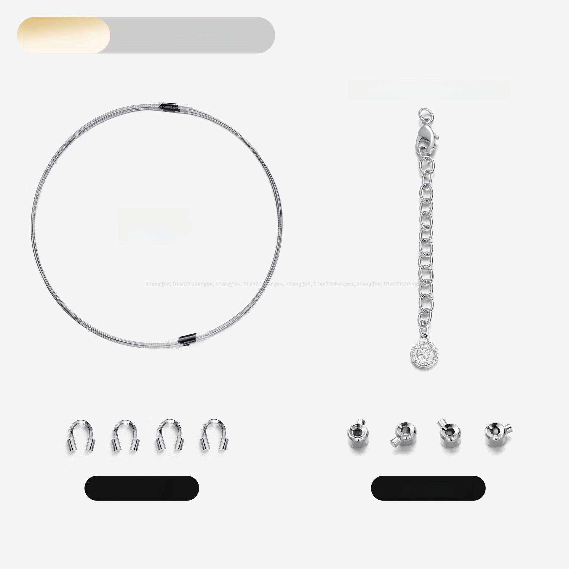 Lucky Heart Titanium Steel Beads With Artificial Pearl Inlay, Electroplated Finish In Original Design Jewelry Accessories