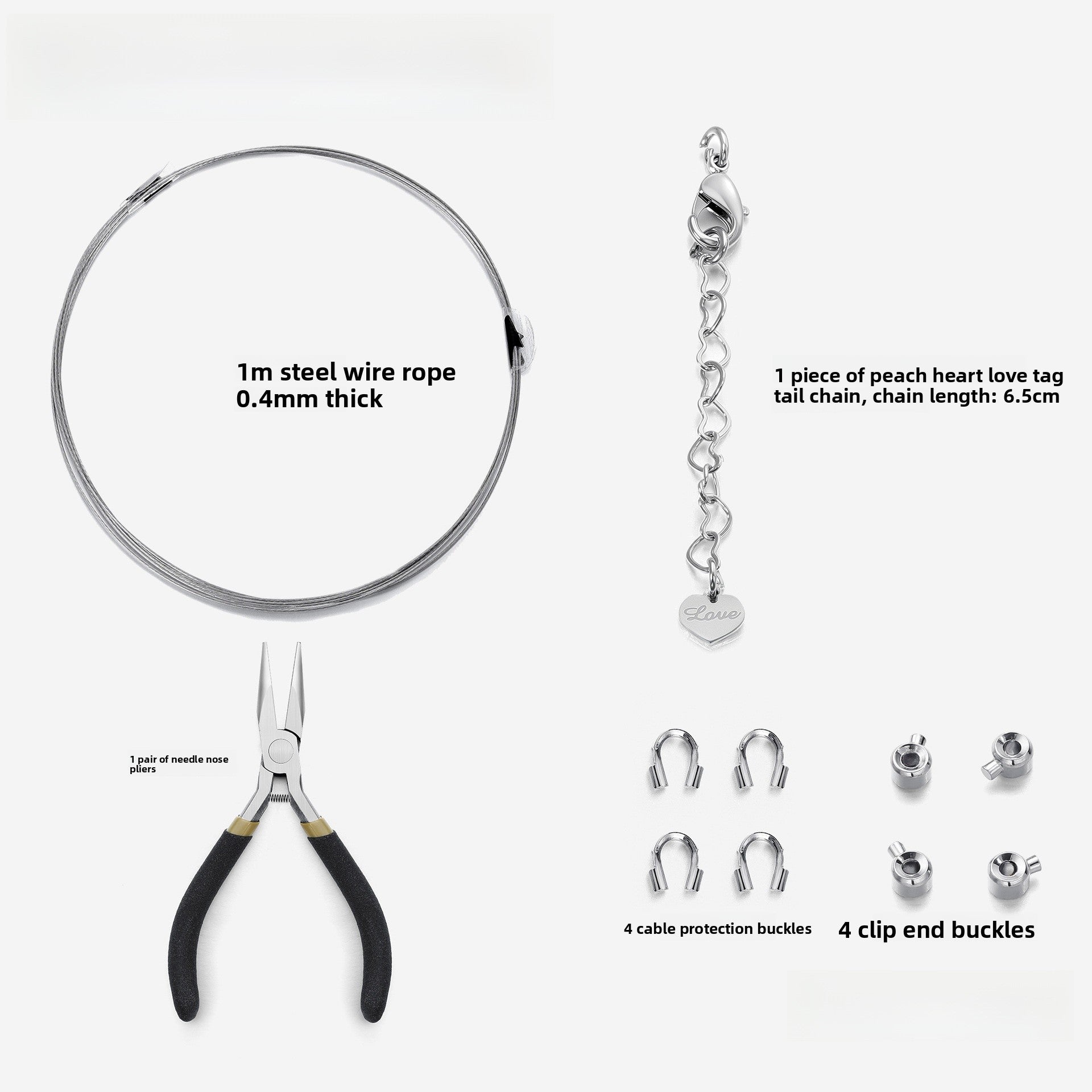 Lucky Heart Titanium Steel Beads With Artificial Pearl Inlay, Electroplated Finish In Original Design Jewelry Accessories