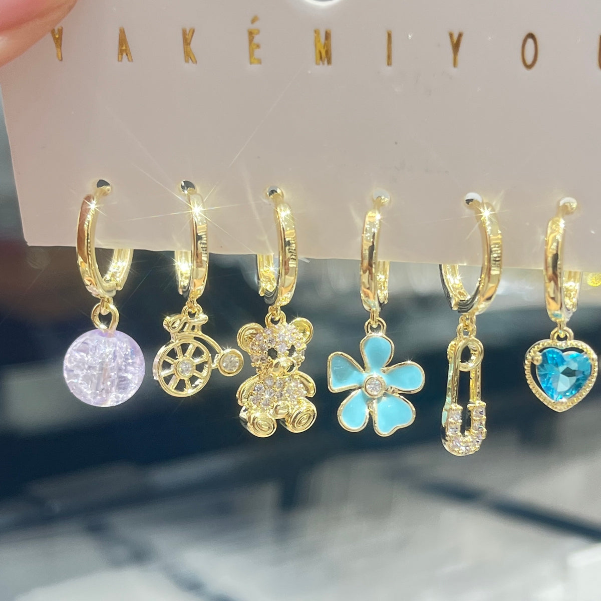 Electroplated Copper Earrings For Women With 14K Real Gold Plated And Zircon Inlay