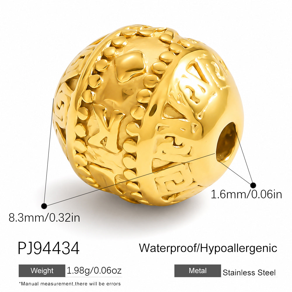 Geometric Pendant In 304 Stainless Steel With 0.03µm 18K Real Gold Plated PVD Coated Inlay Process, 1 PCS Package