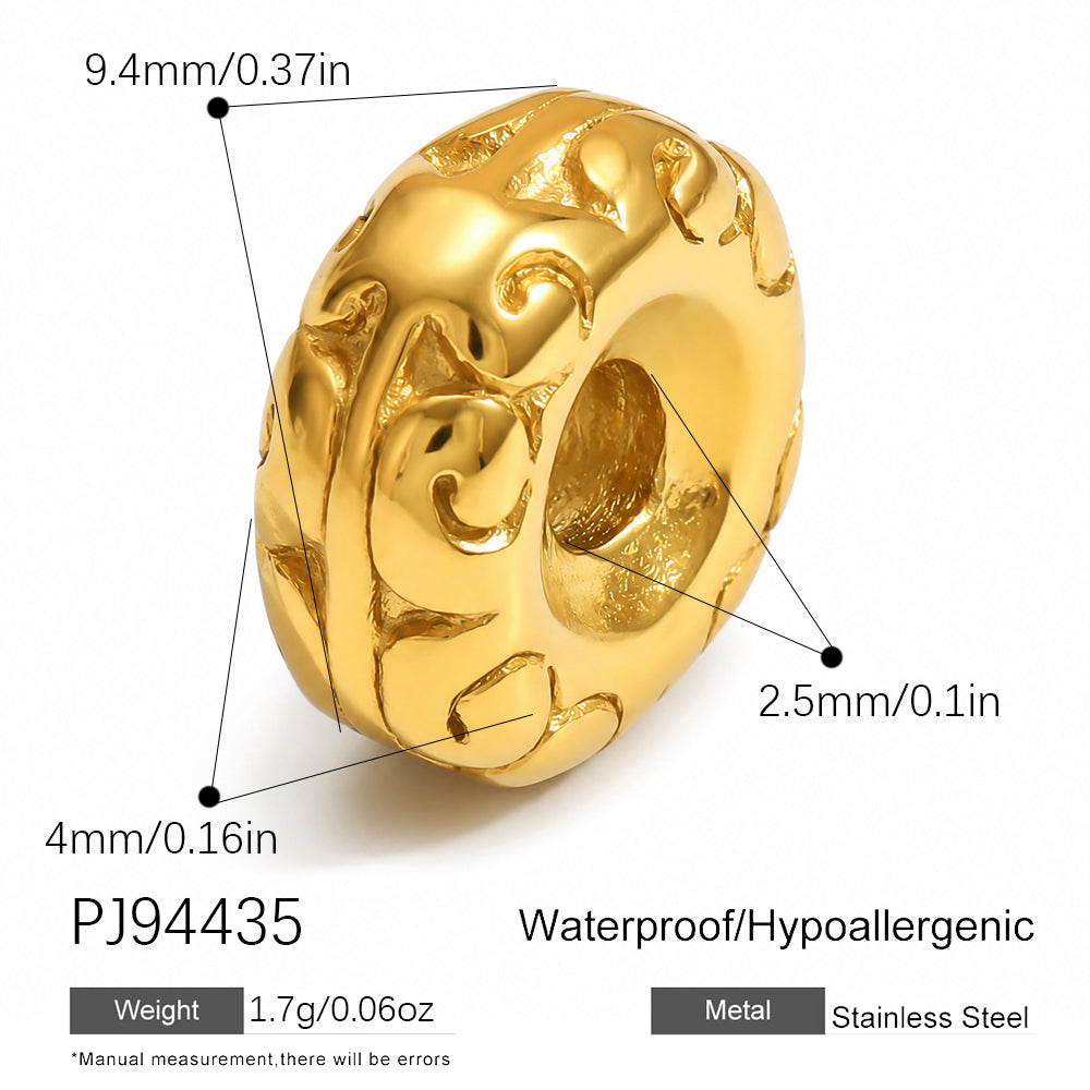 Geometric Pendant In 304 Stainless Steel With 0.03µm 18K Real Gold Plated PVD Coated Inlay Process, 1 PCS Package
