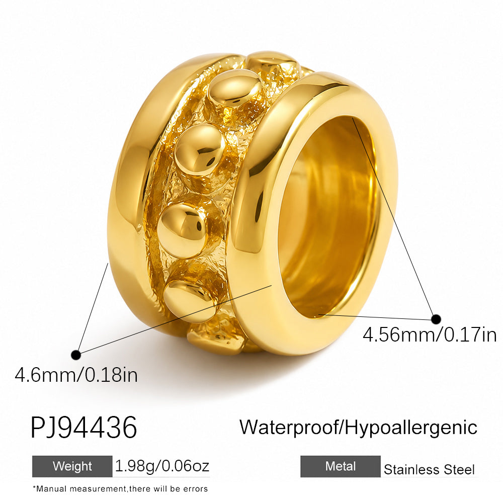 Geometric Pendant In 304 Stainless Steel With 0.03µm 18K Real Gold Plated PVD Coated Inlay Process, 1 PCS Package