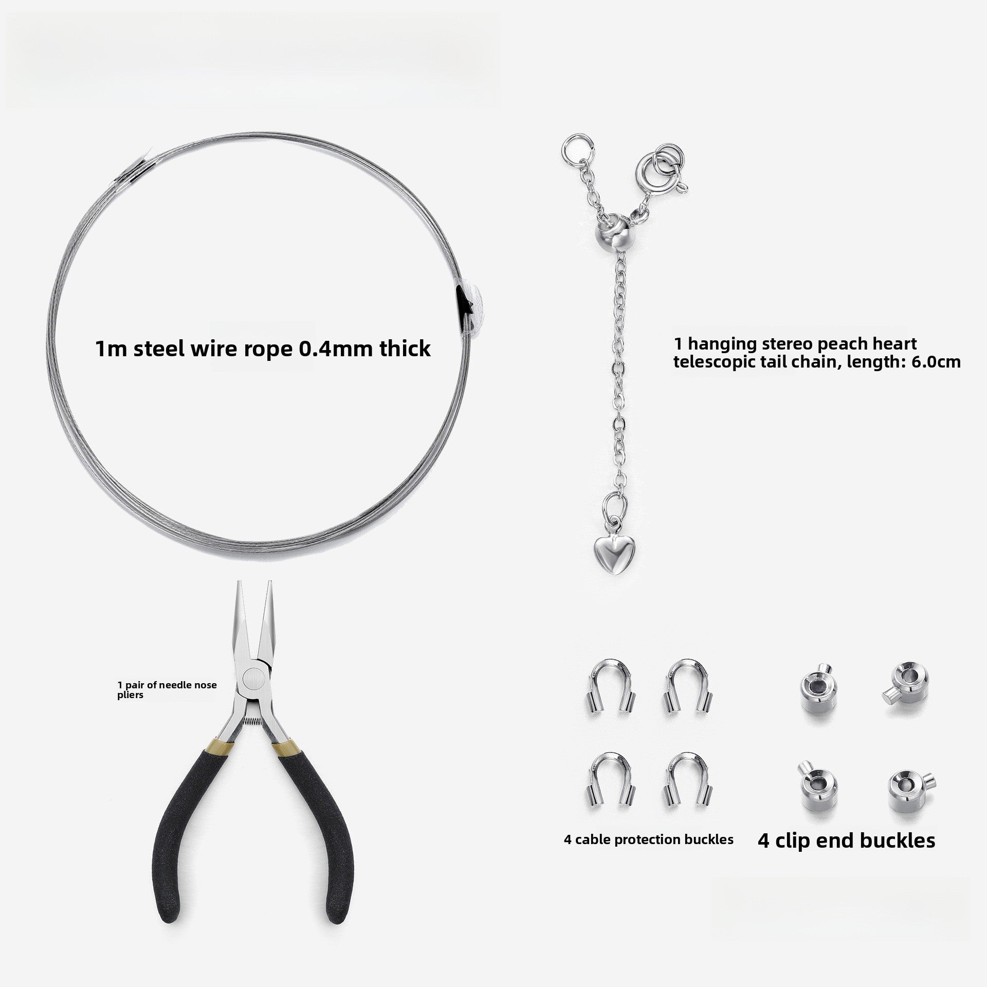 Lucky Heart Titanium Steel Beads With Artificial Pearl Inlay, Electroplated Finish In Original Design Jewelry Accessories