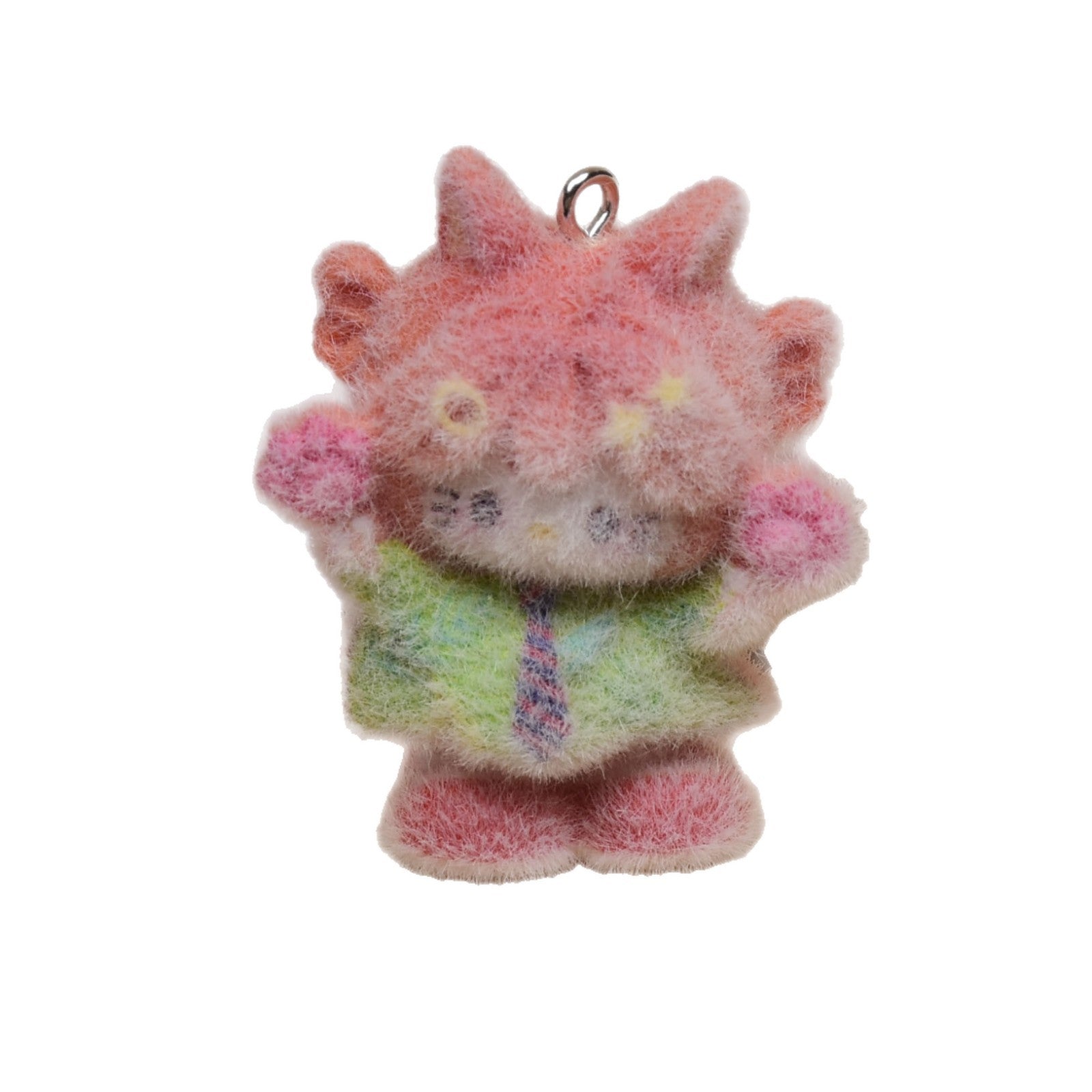 Cute Cat Pendant Featuring Flocking Craftsmanship, Ideal Jewelry Accessory