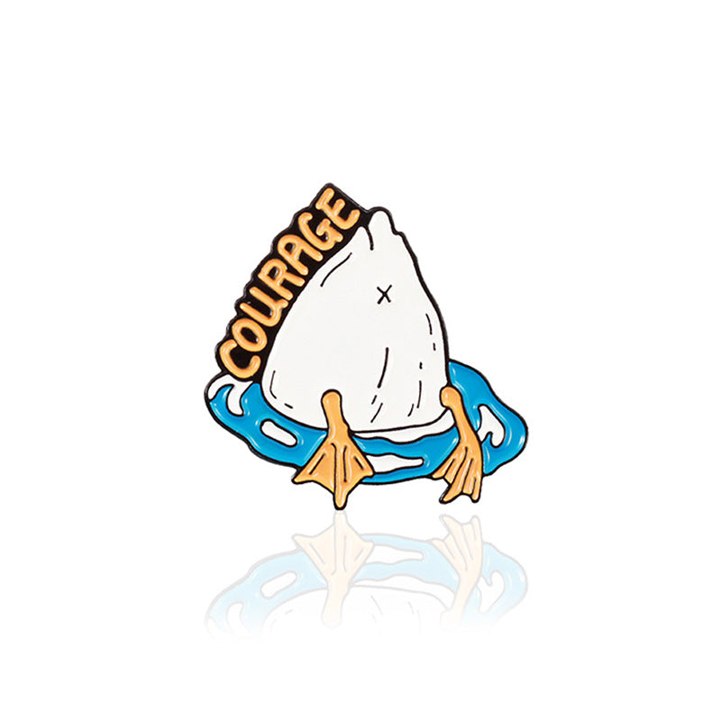 Cartoon Pin Made Of Alloy Featuring Stoving Varnish Finish