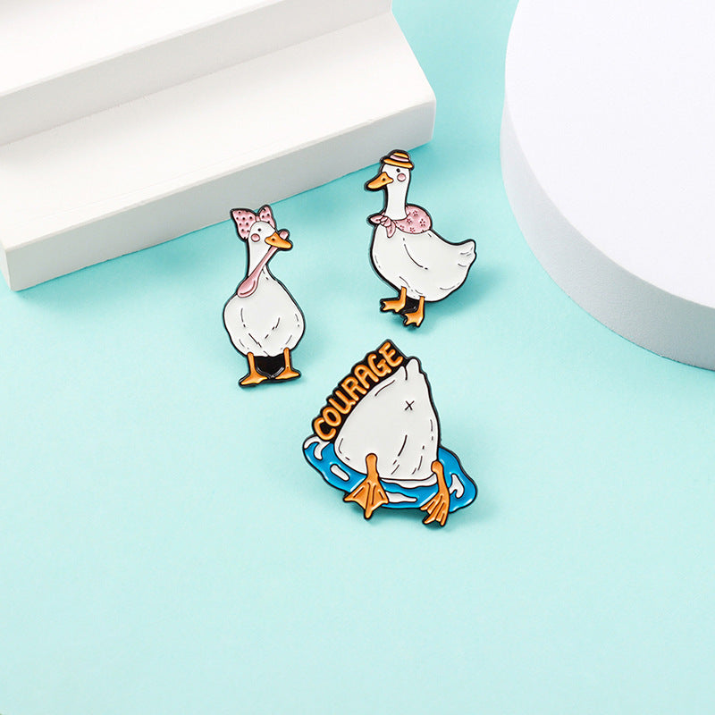 Cartoon Pin Made Of Alloy Featuring Stoving Varnish Finish