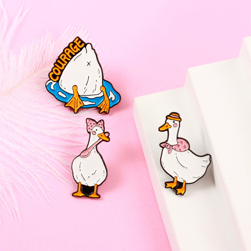 Cartoon Pin Made Of Alloy Featuring Stoving Varnish Finish