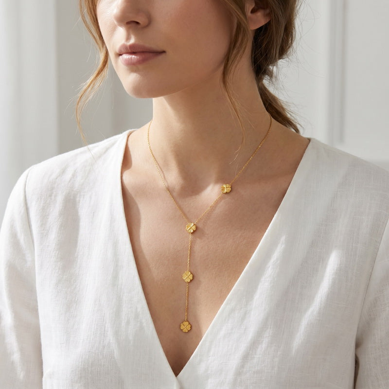Heart Shape Electroplated Necklace For Women In 304 Stainless Steel With 18K Real Gold Plated PVD Coating And Rhinestone Inlay