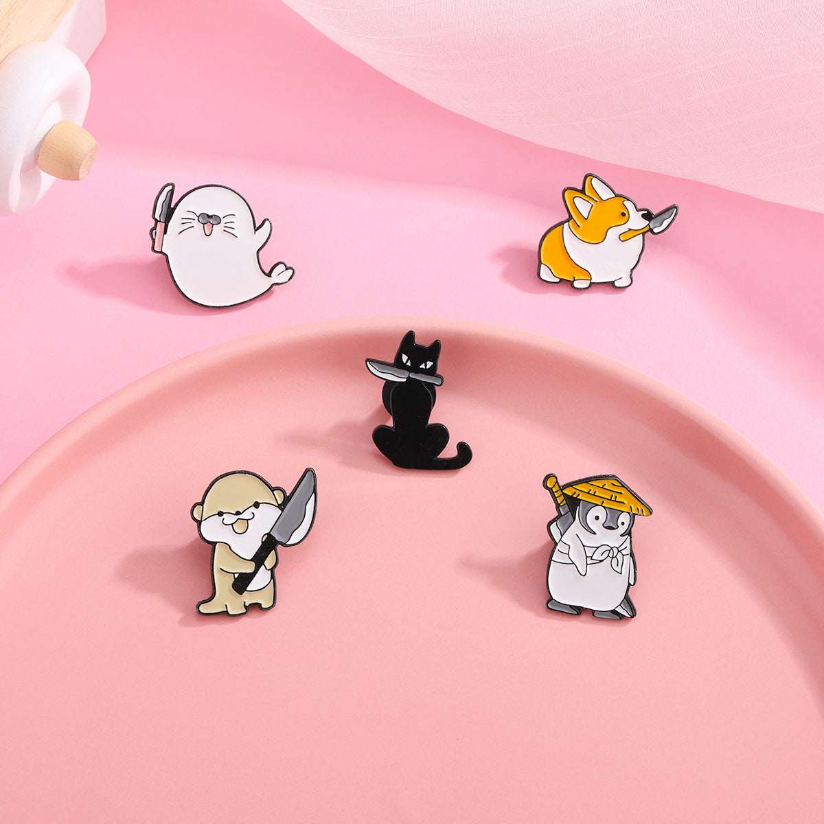 Animal Pin Made Of Zinc Alloy Featuring Durable Stoving Varnish Finish