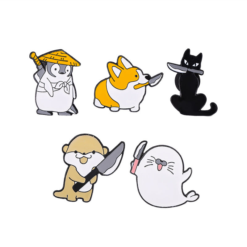 Animal Pin Made Of Zinc Alloy Featuring Durable Stoving Varnish Finish