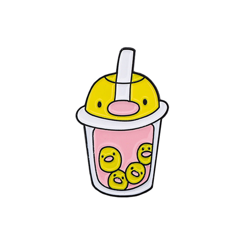 Cartoon Character Pin Made Of Zinc Alloy With Stoving Varnish Craftsmanship In Yellow