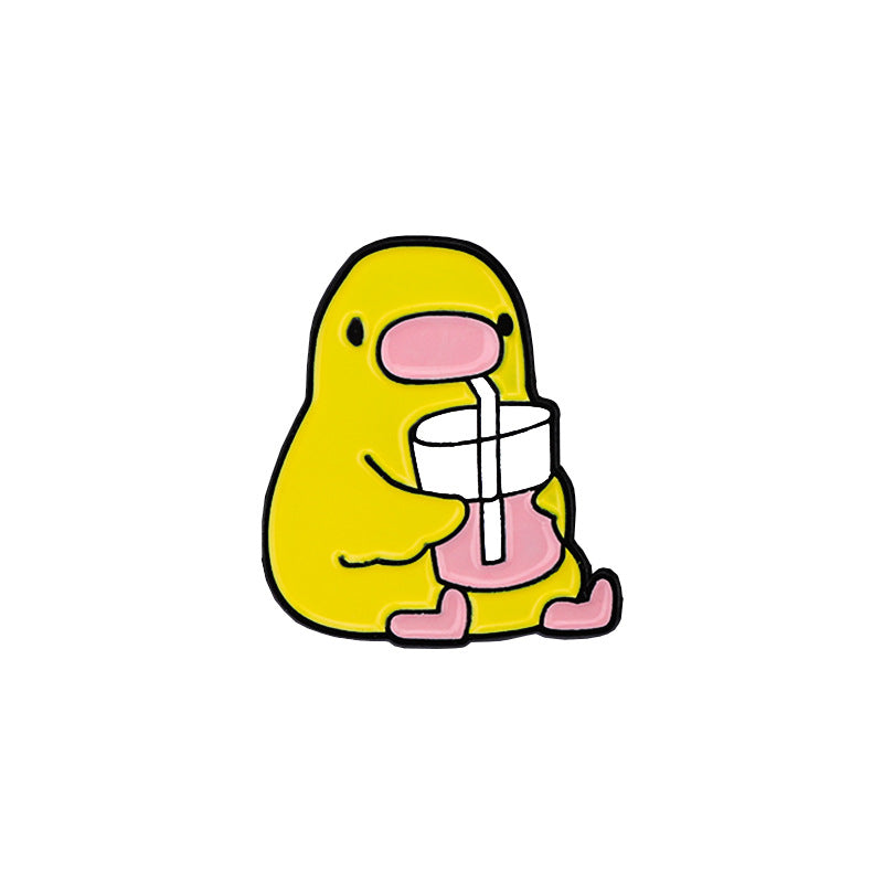 Cartoon Character Pin Made Of Zinc Alloy With Stoving Varnish Craftsmanship In Yellow