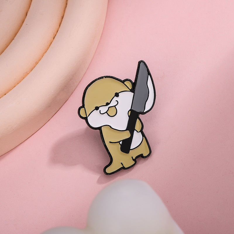 Animal Pin Made Of Zinc Alloy Featuring Durable Stoving Varnish Finish