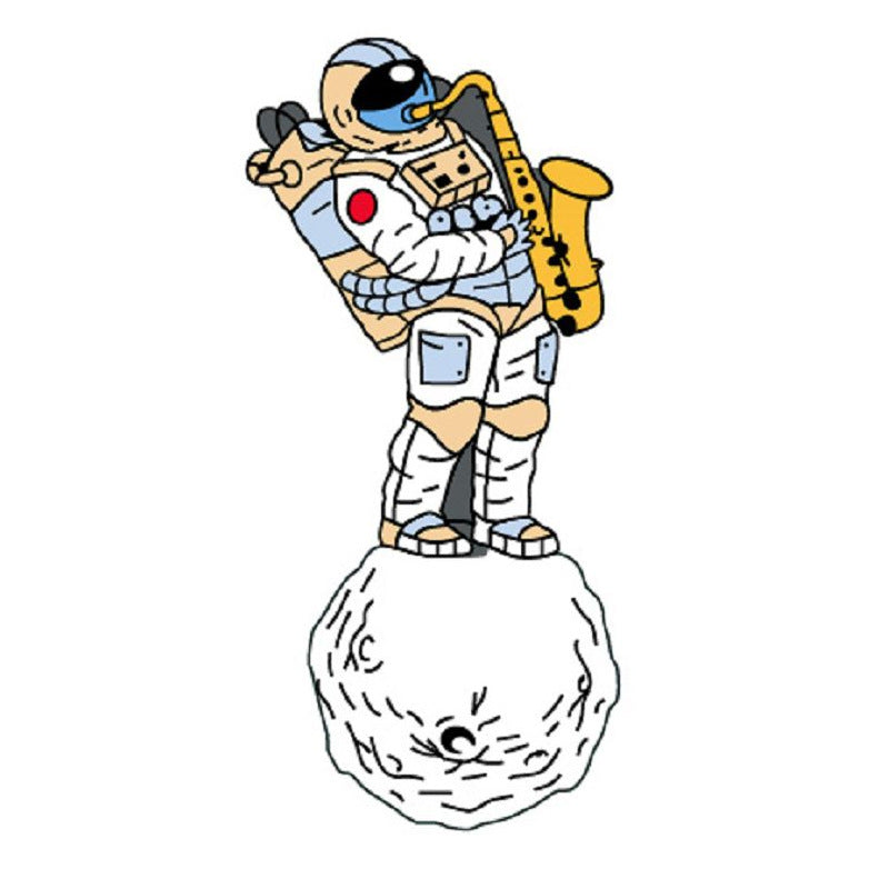 Astronaut Pin Made Of Alloy Featuring Stoving Varnish Finish