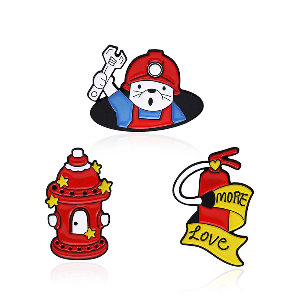 Cartoon Pin Made Of Alloy Featuring Stoving Varnish Craftsmanship