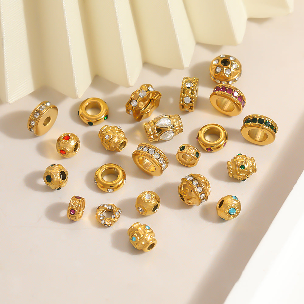 Geometric Pendant In 304 Stainless Steel With 0.03µm 18K Real Gold Plated PVD Coated Inlay Process, 1 PCS Package