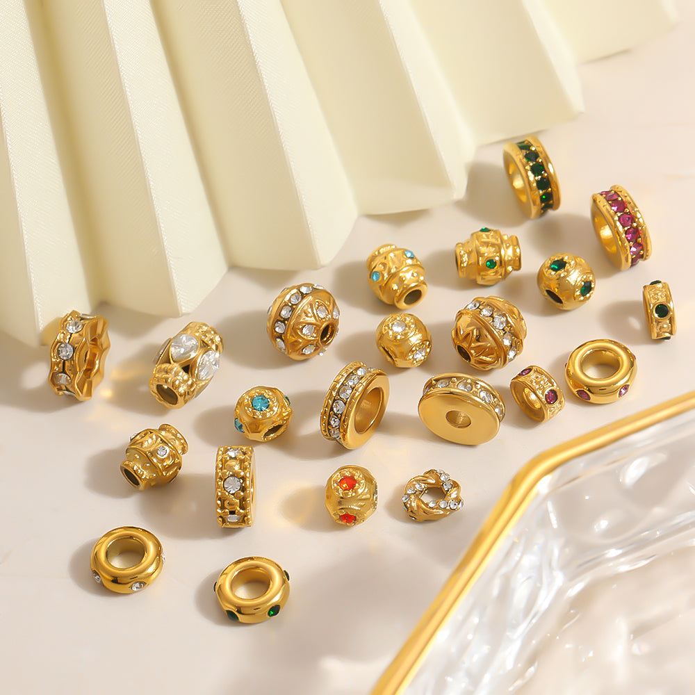 Geometric Pendant In 304 Stainless Steel With 0.03µm 18K Real Gold Plated PVD Coated Inlay Process, 1 PCS Package
