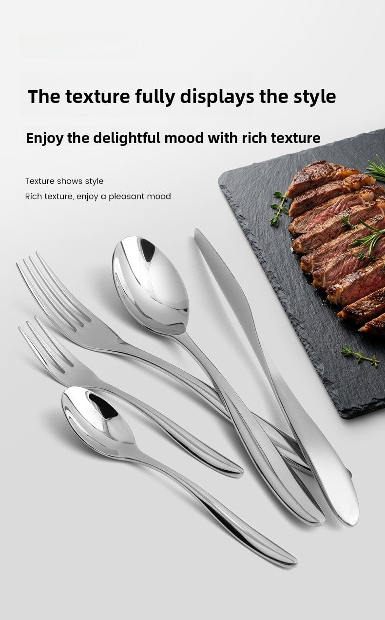 Elegant Solid Color Tableware Set For Birthday Celebrations, Featuring Stylish Western Cutlery