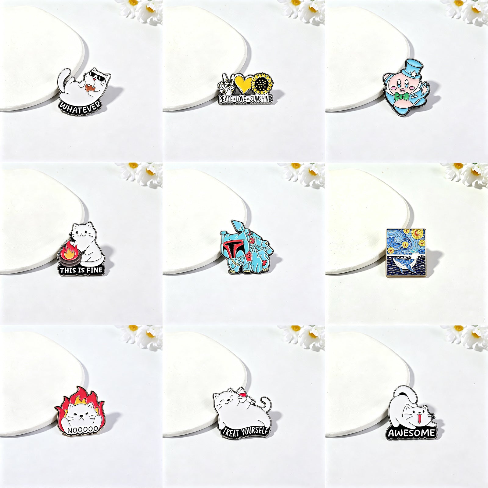 Cat Pin Made Of Zinc Alloy With Stoving Varnish Finish