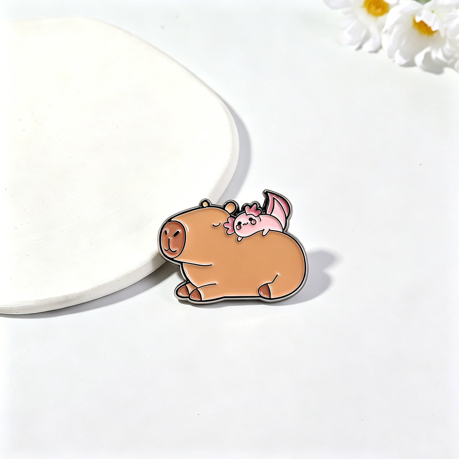 Cat Pin Made Of Zinc Alloy With Stoving Varnish Finish