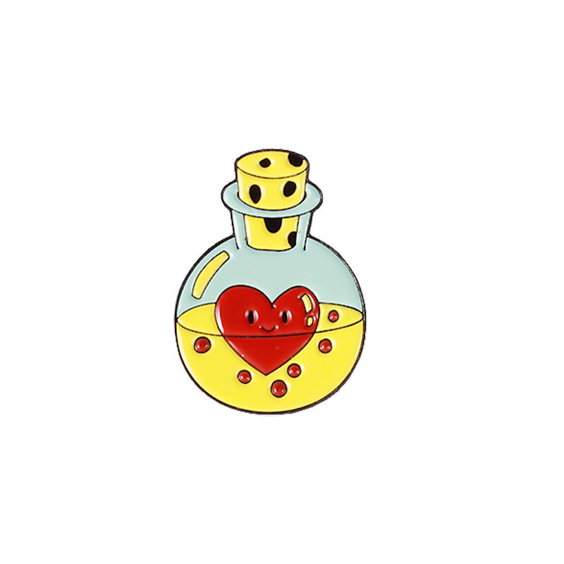 Heart Shape Alloy Pin With Stoving Varnish Finish