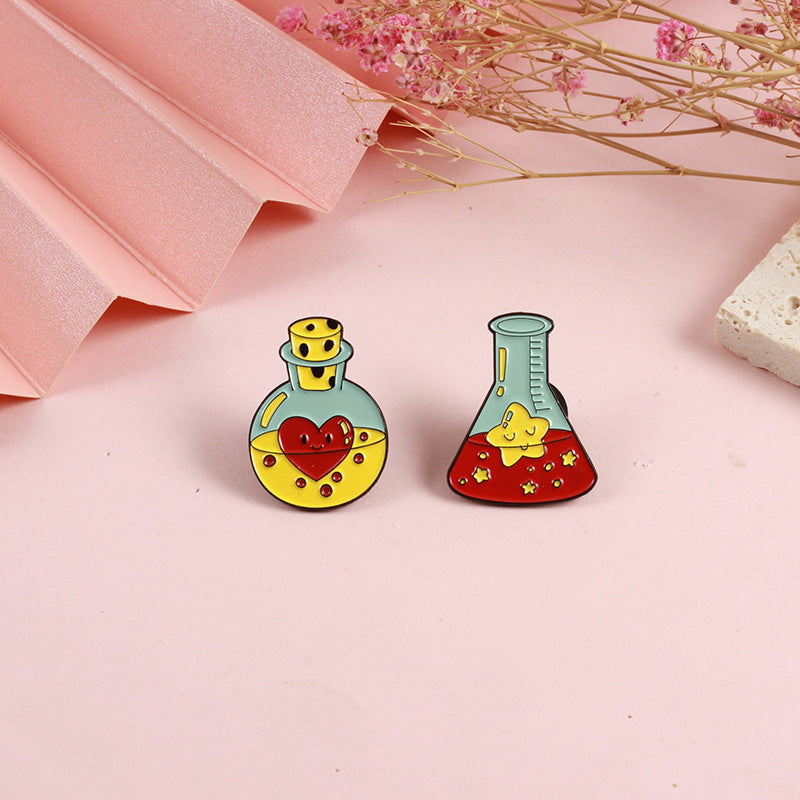 Heart Shape Alloy Pin With Stoving Varnish Finish