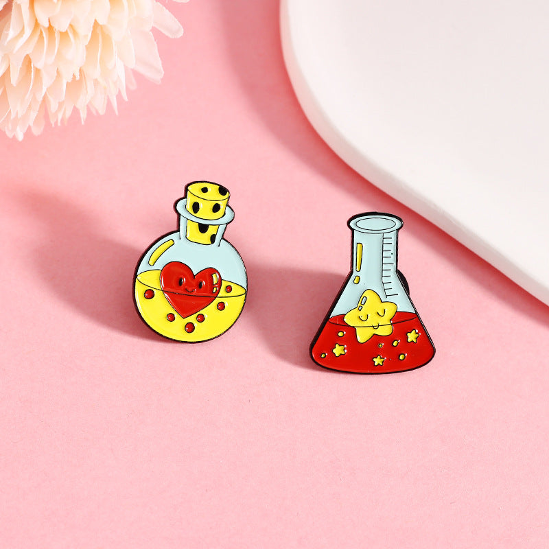 Heart Shape Alloy Pin With Stoving Varnish Finish