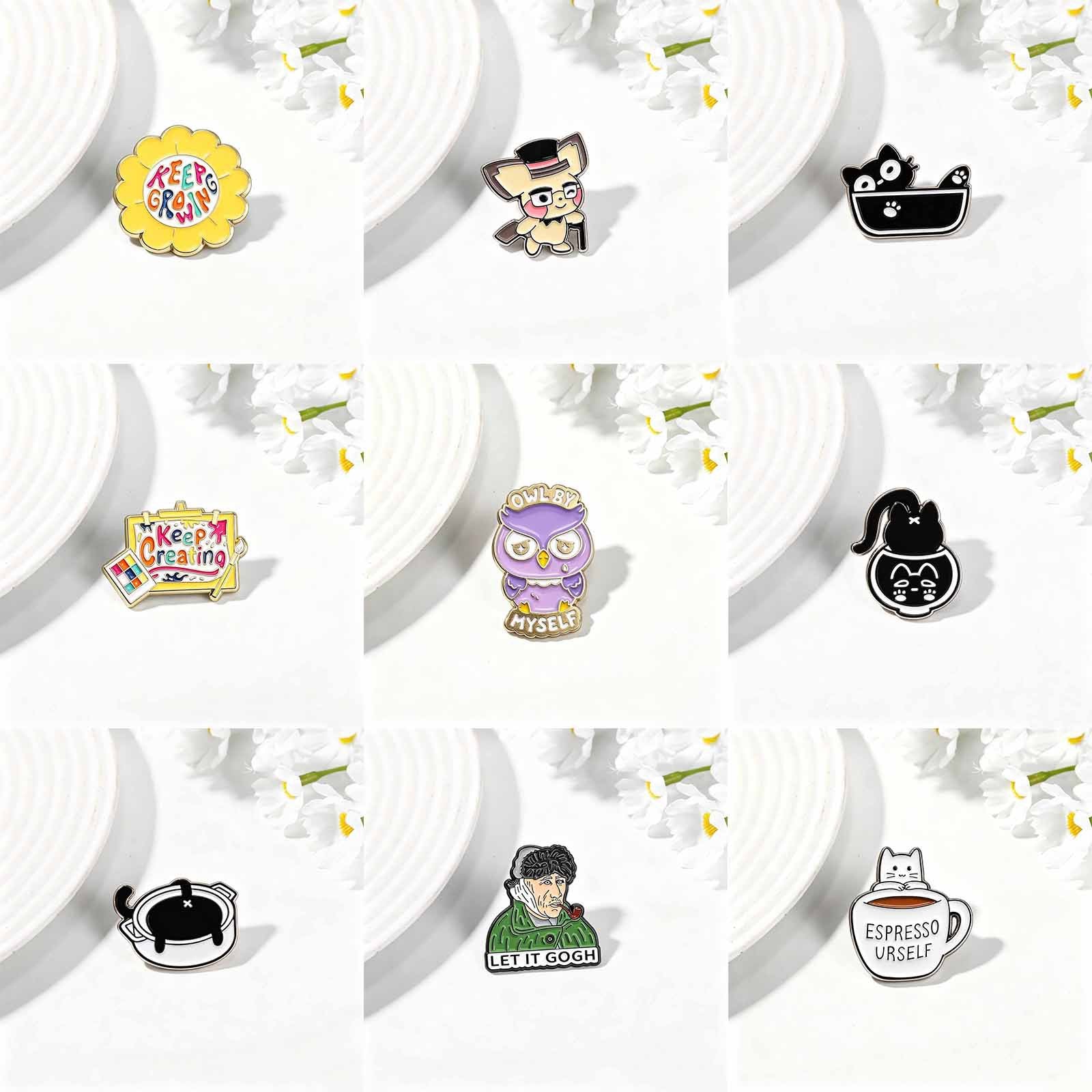 Cartoon Pin Made Of Zinc Alloy Featuring Stoving Varnish In Multicolor