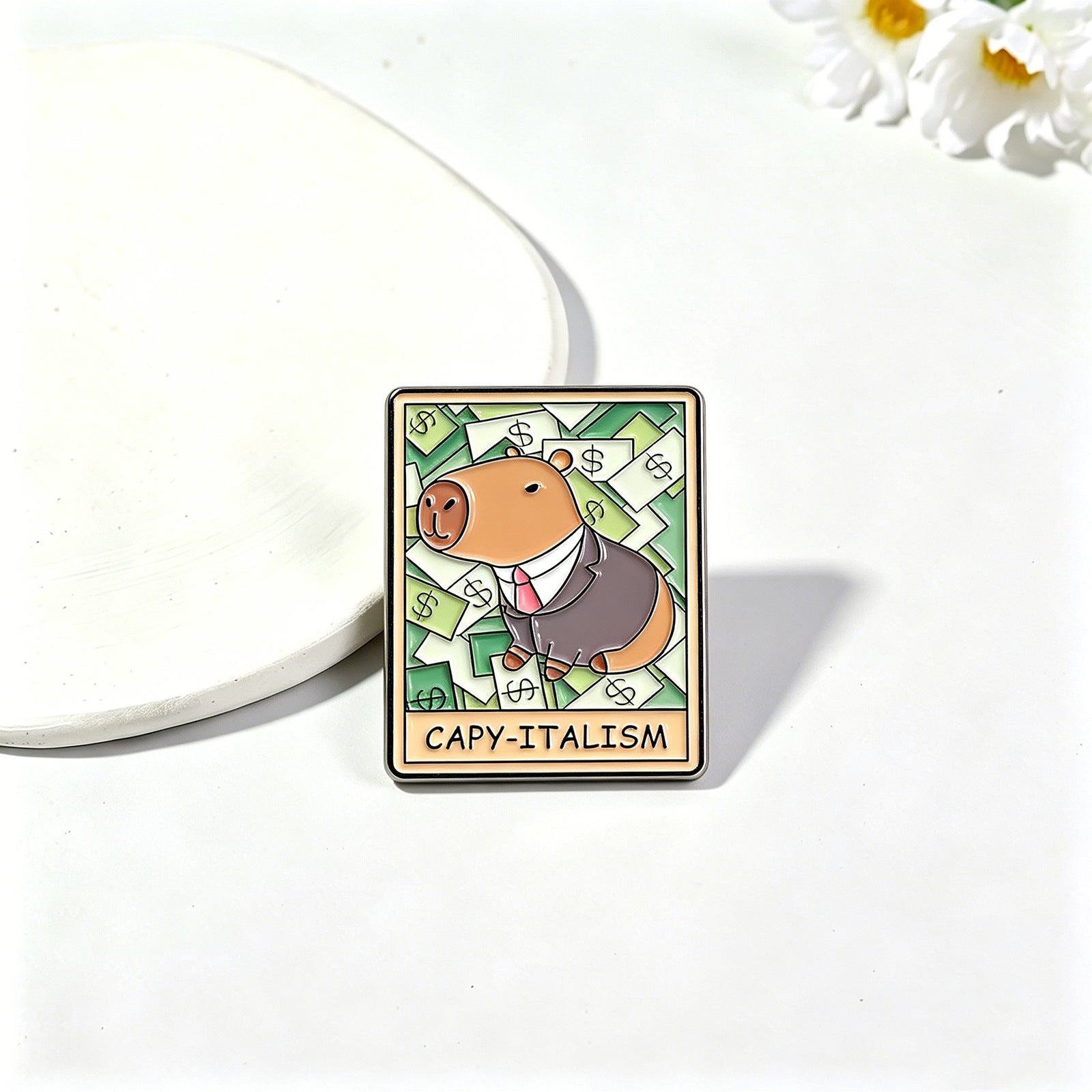 Cat Pin Made Of Zinc Alloy With Stoving Varnish Finish