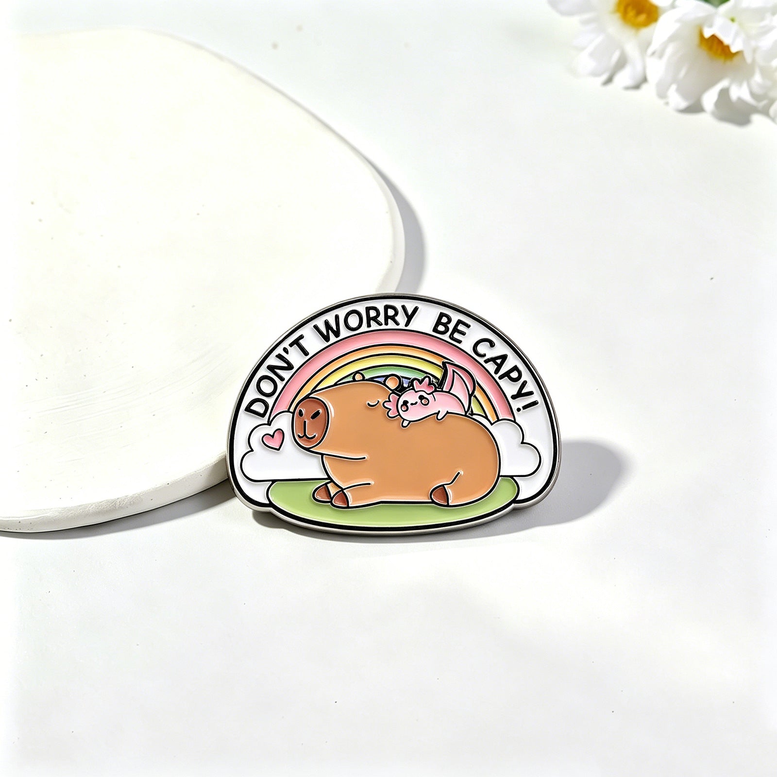 Cat Pin Made Of Zinc Alloy With Stoving Varnish Finish