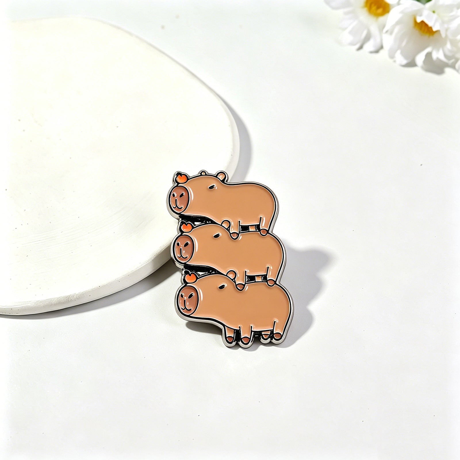 Cat Pin Made Of Zinc Alloy With Stoving Varnish Finish