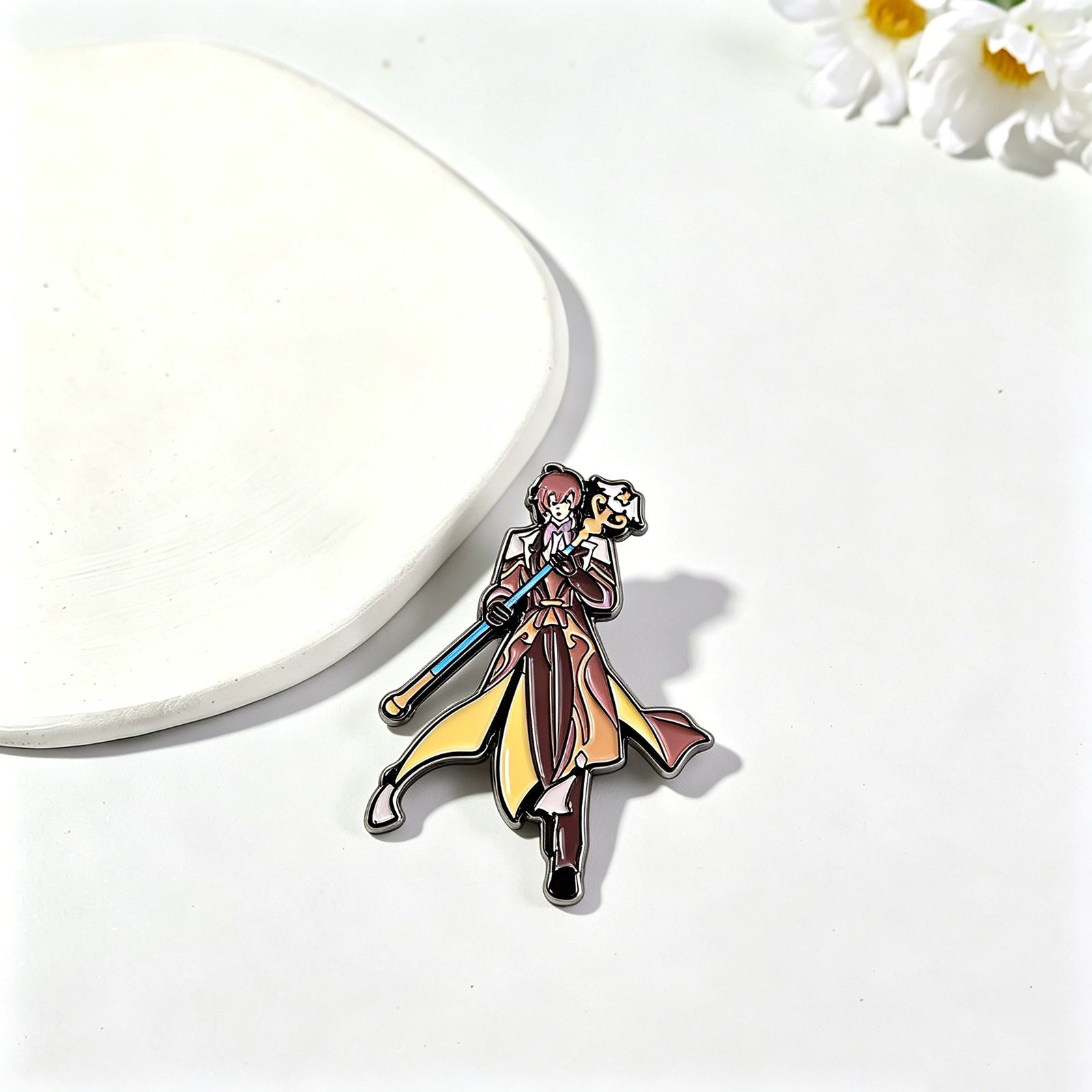 Cat Pin Made Of Zinc Alloy With Stoving Varnish Finish