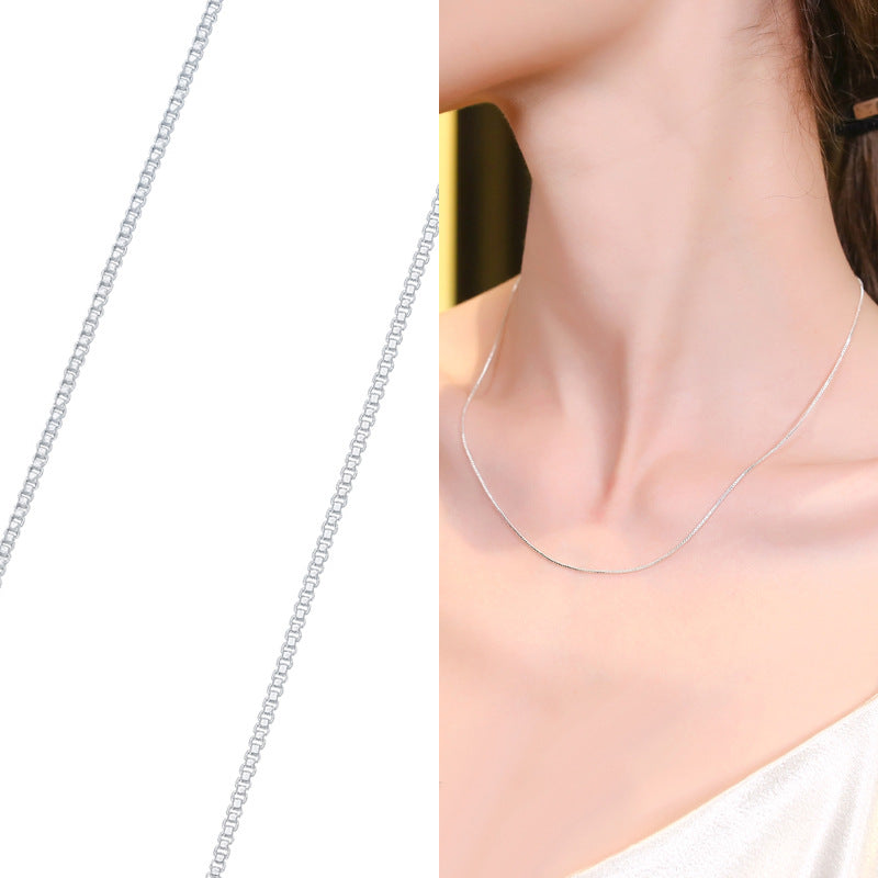 Cross Necklace For Women With Copper Alloy Box Chain, Stylish Daily Wear Jewelry