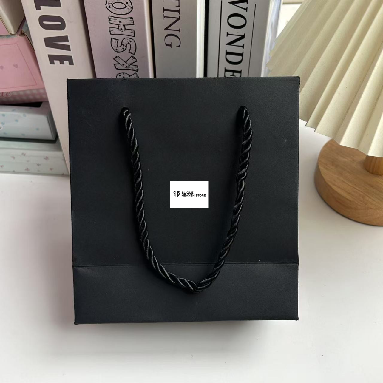 Artistic Handheld Paper Bag Pure Color Chinese Style Creative Cultural Bracelet Jewelry Packaging Bag Customizable Gift Bag
