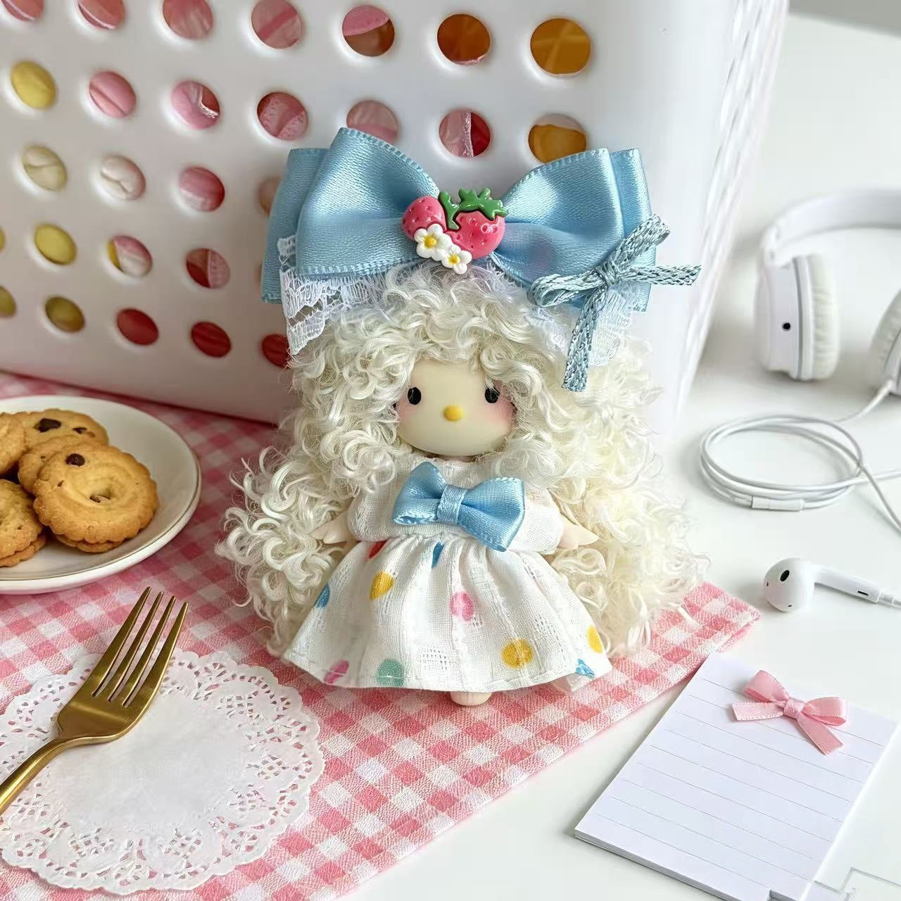 Cute Dyed Black Plastic Cat Doll For Children Unisex, Soft Plush Toy Accessory